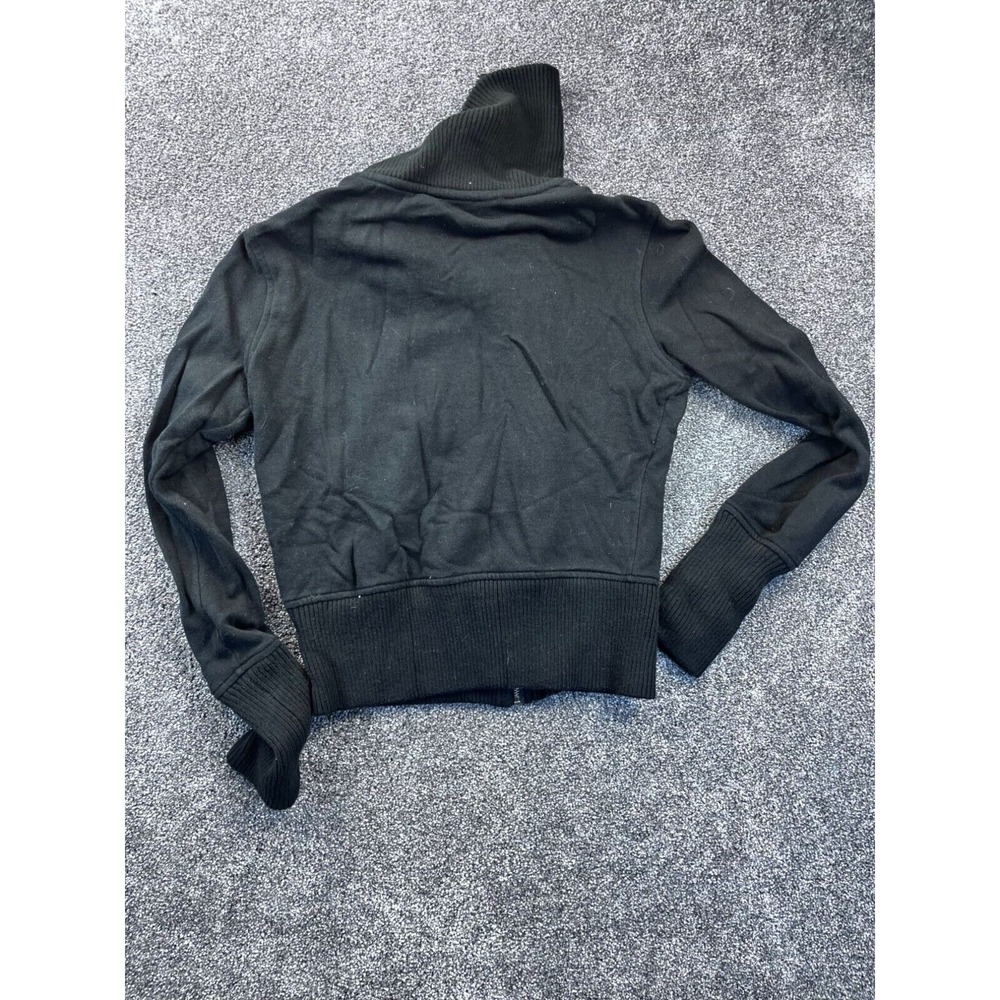 Banana Republic Womens Double Breasted Cropped Hoodie Jacket S Black - Picture 10 of 10